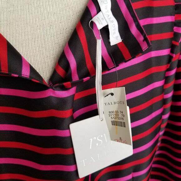 NWT RSVP by Talbots Striped Ruffle Top Blouse - Picture 11 of 12